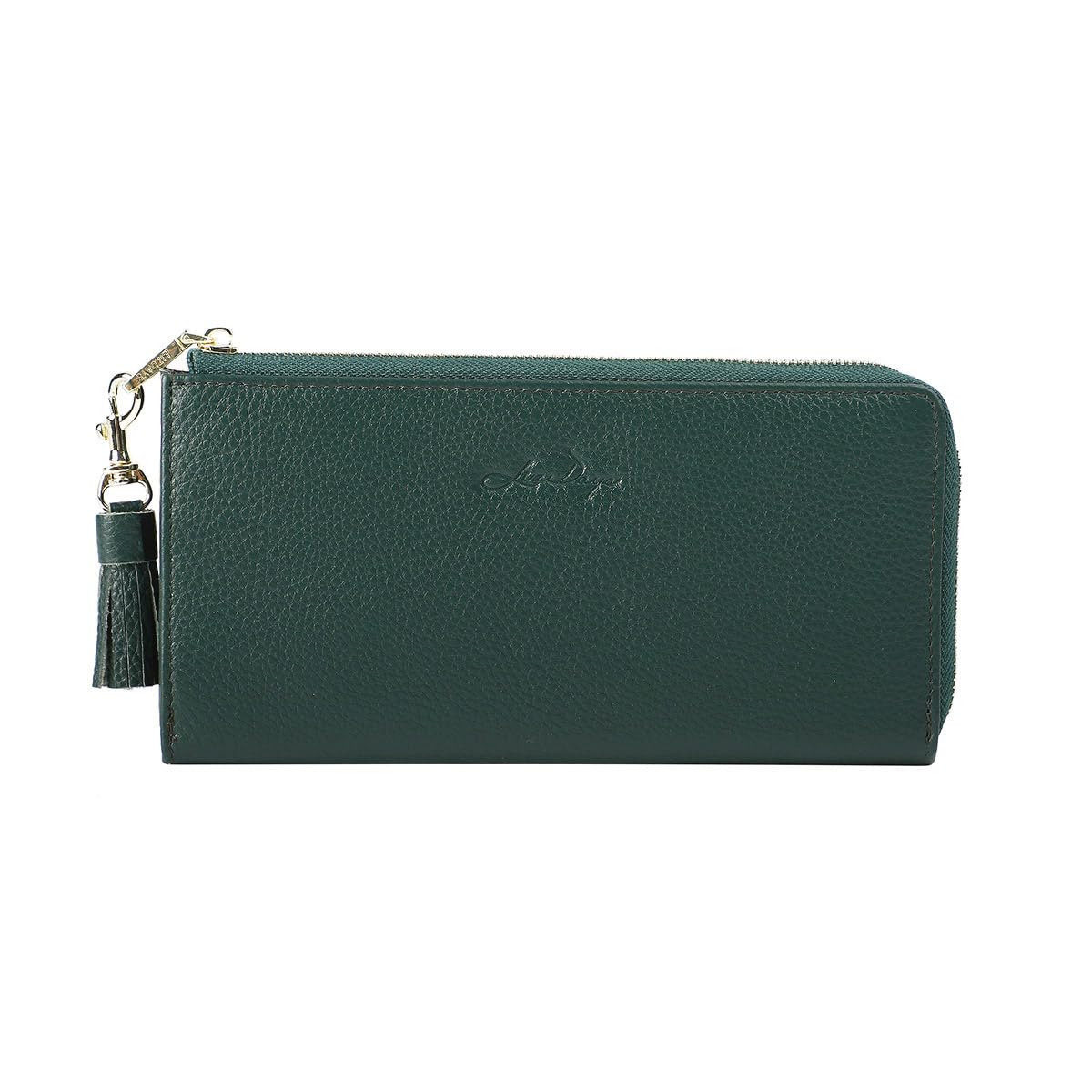 

Lizdays Легкий длинный кошелек женский тонкий, с защитой от скимминга, (Темно-зеленый)
