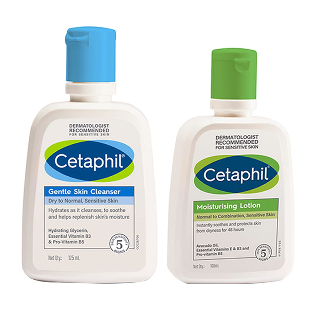 Cetaphil Увлажняющий лосьон + Мягкое очищающее средство для кожи, 100 мл / 118 мл