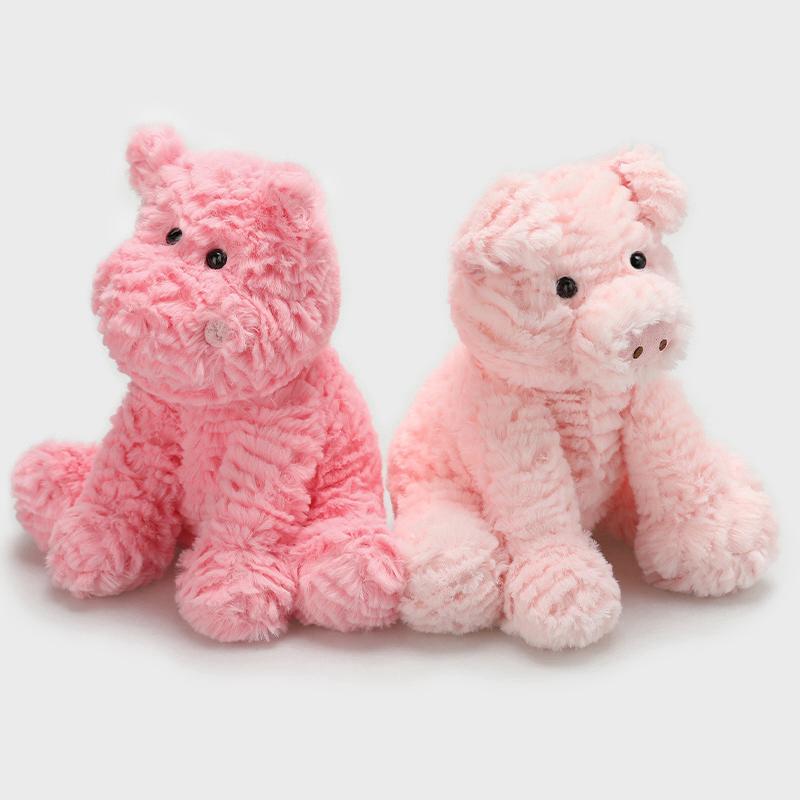 Adorable Stuffed Animals Plush Toy Cartoon Sheep Fox Monkey Cat Pig Hippo Dinosaur Pillow Nap Sleep Bed Cushion Creative Gift