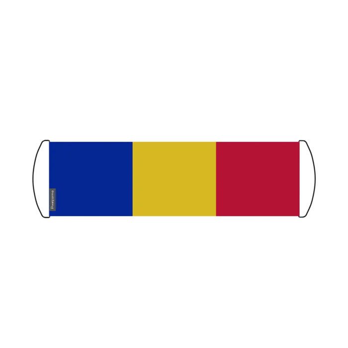 Drapeau - Multicolore - Roumanie - 24 x 70 cm - Polyester - Imprimé recto/verso
