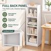 Freestanding Bookshelf Storage Shelf, Warm White, MDF, Full Back Panel, Adjustable Shelves