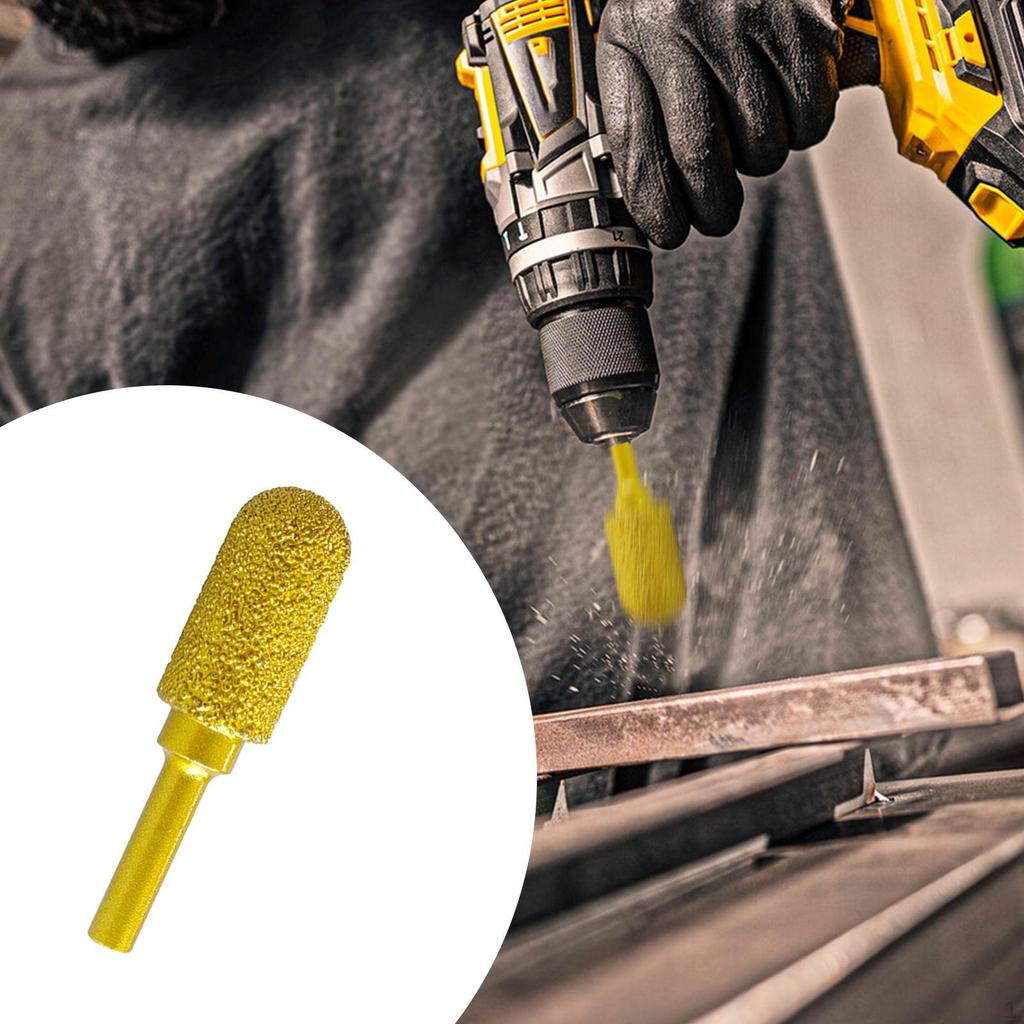 Diamond Bur Drill Bit, Grinding Head, Mounted Tip, Bit for Stone Carving