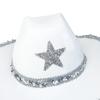 Novelty Hat, Party Hat ,Wide Brim Sequin Star ,Ladies ,Western for Ladies Engagement Fancy
