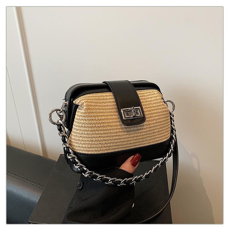 Summer new chain shell bag women's niche lock fashion bag crossbody shoulder bag