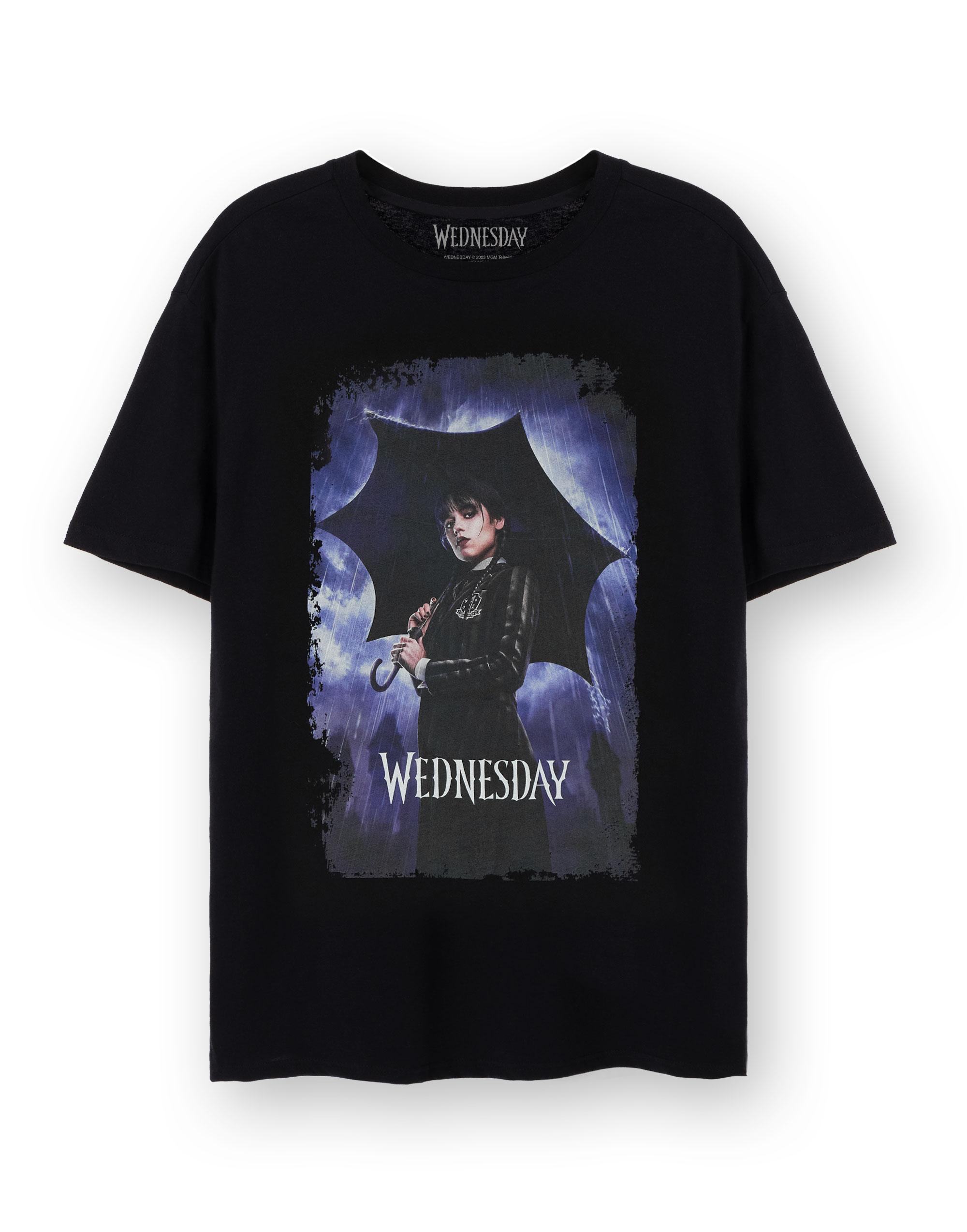 Wednesday Short Sleeved TShirt  womens Black  Official Merch M