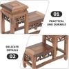 Angoily Vintage Display Stand Wood Stand for Crafts Figurine Display Base Tabletop Wood Base Vase Display Stand Flower Vase Base Buddha Statue Stand