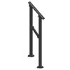 VEVOR Handrails for Outdoor Steps, 1-2 Step Stair Hand Rail Kit, Transitional Carbon Steel Railings with Installation Kit, Stair Rails for Seniors
