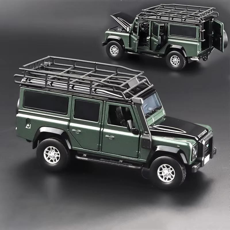 1:32 Land Rover Defender Alloy Car Model Diecasts & Toy Metal Off-Road Vehicles Car Model Simulation Sound Light Gift