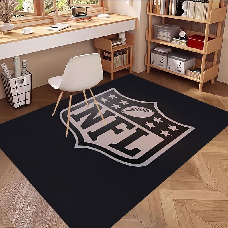NFL Print Rug, Washable Floor Carpet, For Entryway Dorm Laundry Room Office Study, Home Decor Birthday Christmas Gift