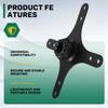 Articulating Ball Head VESA Monitor Mount 360 Degree Rotate Multiple Angle Adjustment for Flexible Viewing Positions