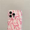 Süße Kaninchen schöne Tier Handytasche für Iphone 14 13 12 11 Pro Max Plus Mode Cartoon weiche Silikon transparente Rückseite Abdeckung