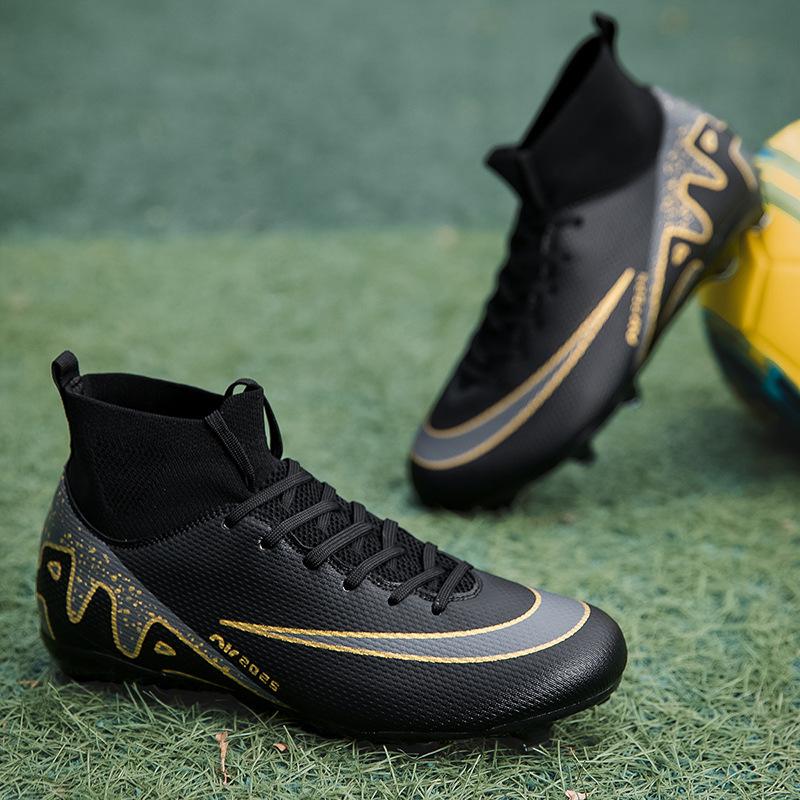 New High-top Children's Football Shoes, Men's and Women's Spike Competition, Young Primary and Secondary School Students' Broken Nail Training Shoes