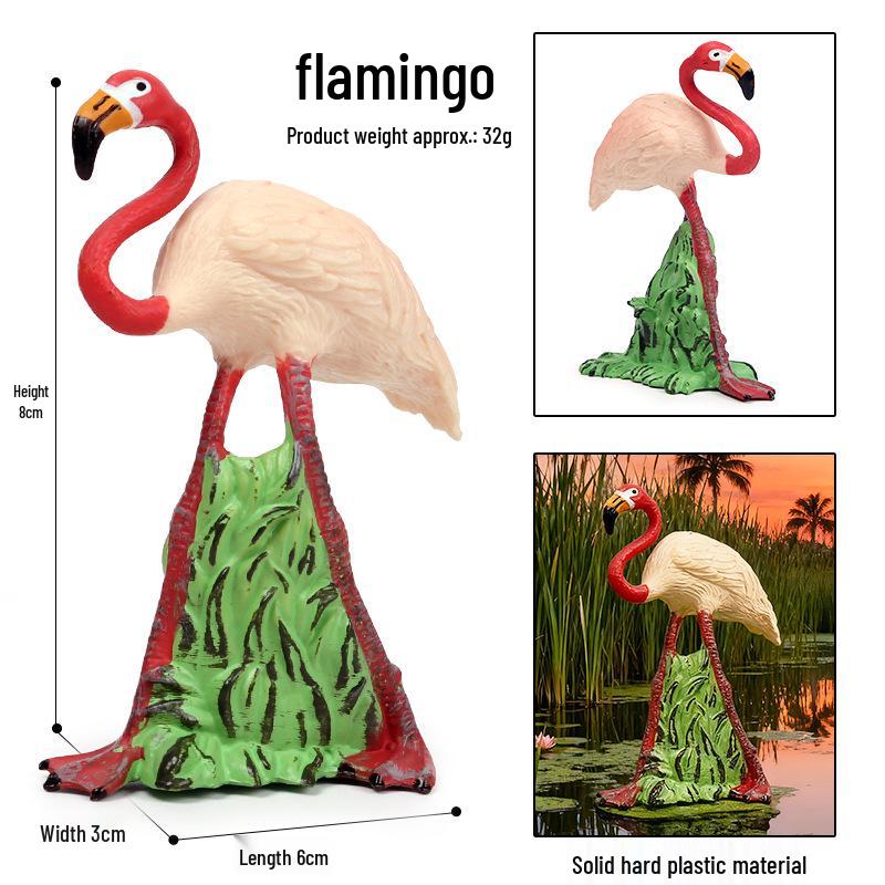 Children's Animal Simulation Toy Set: Eagle, Falcon, Secretary Bird, Owl Figurines
