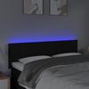 Vidaxl Bed Headboard with LED, Black, 144X5X78/88 Cm, Fabric