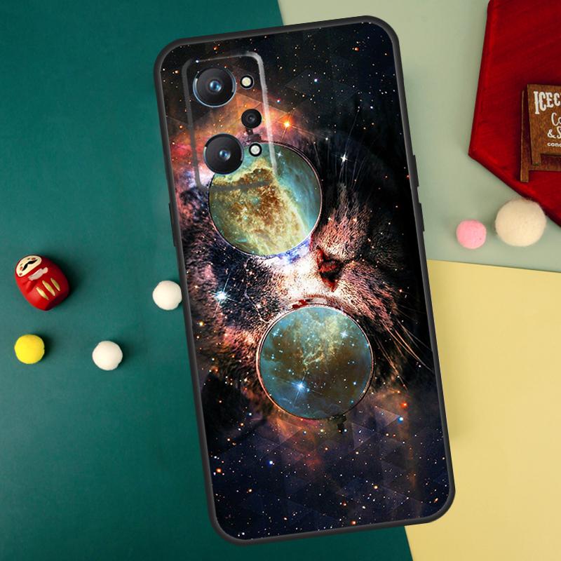 Cat in Space For Realme 15 Pro GT7 C55 C71 C53 C67 C75 C61 C33 C63 C51 C65 10 11 12 13 14 Pro Plus Case