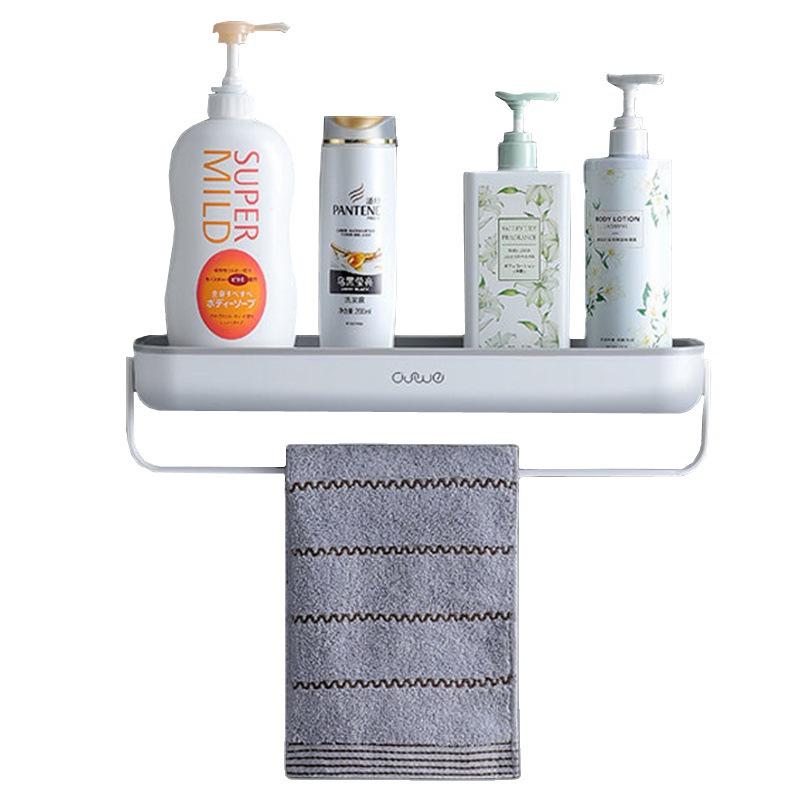 Vanity Bathroom Shelf Perforated Wall-mounted Toilet Storage Rack Multifunctional Towel Rack Kitchen and Bathroom Pendant