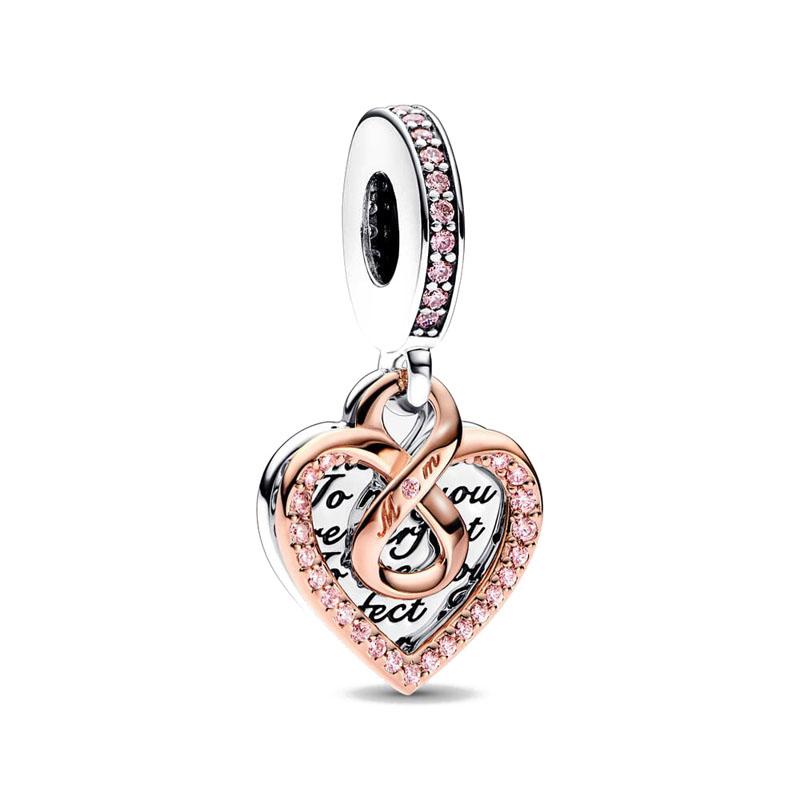 Rose Gold Series Firefly, Key Pendant Bead Component Bead Component Ideal Designed For European Authentic Original Bracelet High Quality Fine Jewelry
