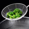 Wooden Handle Mesh Strainer Stainless Steel Fried Sieve Spoon  For Noodle French Fries