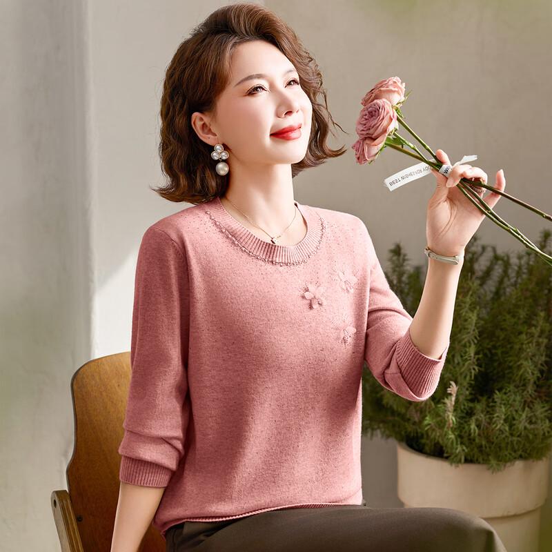 

Elegant Slim-Fit 3D Floral Knit Sweater for Women XL