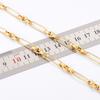 Hot Sale 304 Stainless Steel 18K Gold PVD Coating Plated Waterproof Scratch-resistant Geometric Handcrafted Chain Sell by Meter