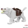 MOC Medieval Wolf Building Blocks Castle Army Knight Soldiers Figures Mount Animal Bricks Toys Gift DF004