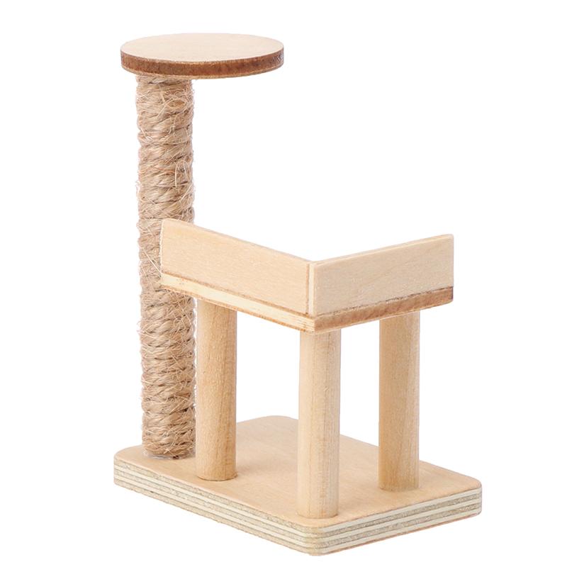 1:12 Dollhouse Miniature Wooden Cat Climbing Frame Model Decoration Accessories