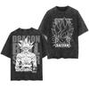 Majin Vegeta Dragon Ball Z Blue Evolution Aura Silhouette Graphic Oversized Washed Streetwear Dragon Ball Z Anime Manga Super Saiyan Fan Merch T-Shirt