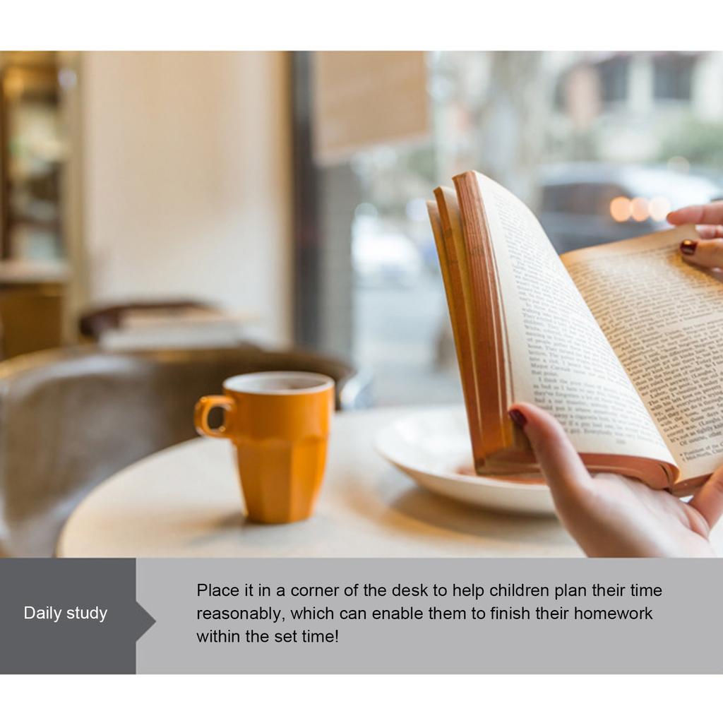 Automatischer rotierender leiser Timer Wiederaufladbares visuelles Countdown-Gerät ABS-Textur Geeignet für Küchenarbeit Fokussierung