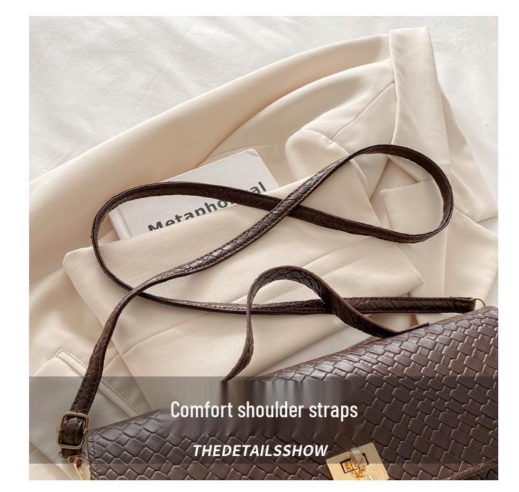 Exquisite 2025 Solid Color Casual Buckle Large Capacity Stylish Crossbody Baguette Women's Bag