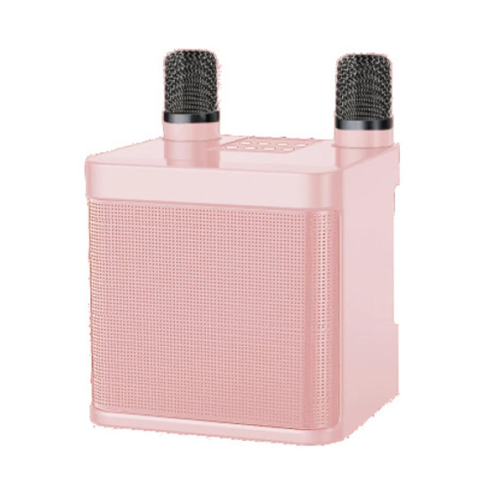 

Portable Wireless Sound Microphone Set With 2 Microphones Mini Home Karaoke Speaker Home Karaoke рожевий