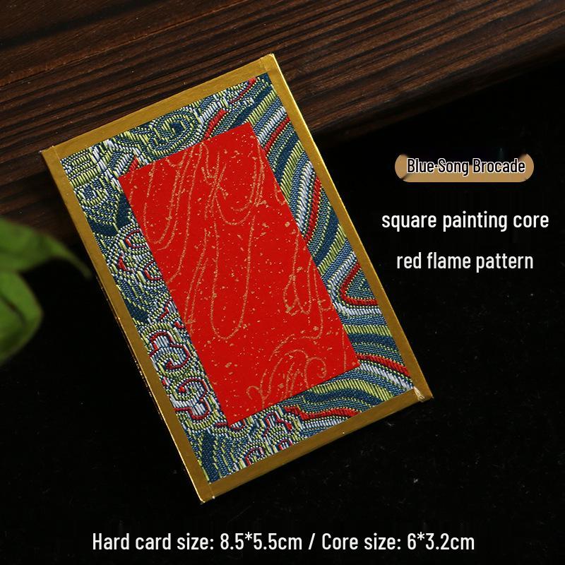 Calligraphy Desk Ornament: Creative Song Brocade Display, Xuan Paper DIY Card, Decorative Cultural Picture Frame Gift