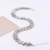 Mesh Design Exaggerated Cuban Chunky Chain Zinc Zinc Alloy Steampunk Choker Cool Hip Hop Necklace  Girls