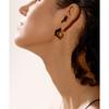 Yhpup Colorful Enamel C Shape Geometric Stainless Steel Candy Fashion Y2K Summer Earrings Women Waterproof Gold Color Jewelry