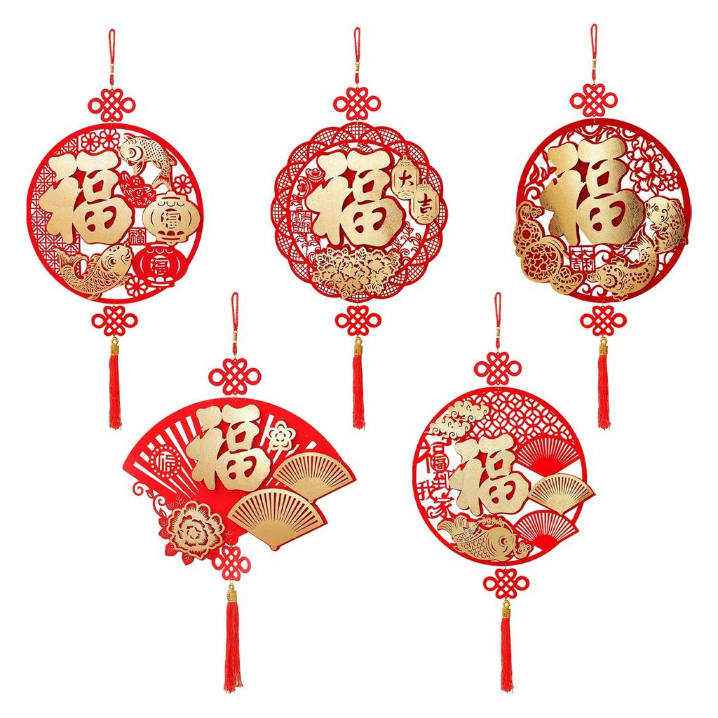 Festive Spring Festival Entryway Hanging Ornament Minimalist Wall Decor for Chinese New Year Home Celebration