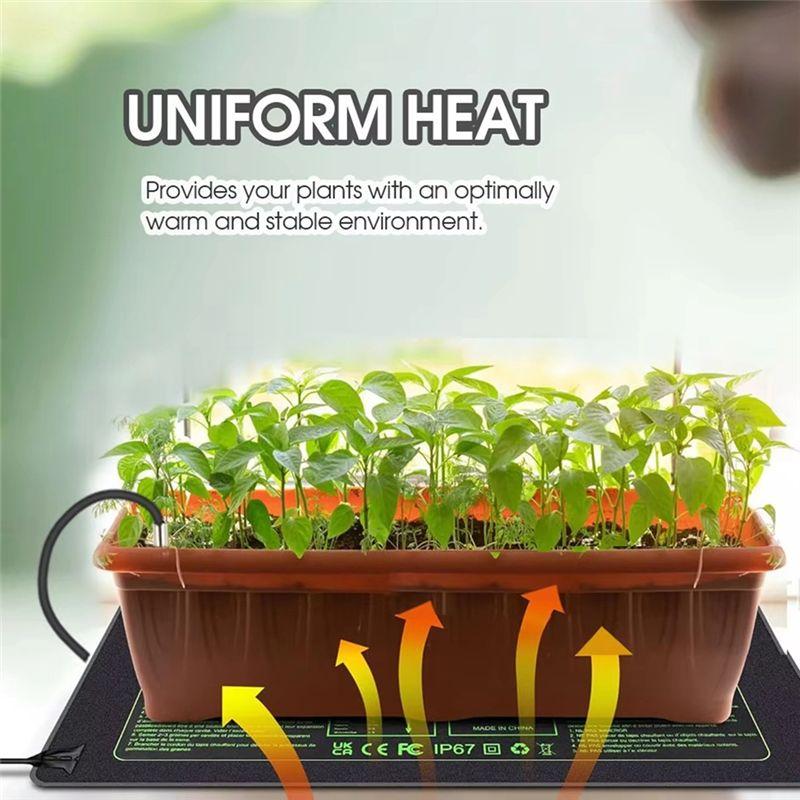 AEE4-Reptile Heating Pad 10X20.75 Inch Adjustable Constant Temperature Seedling Heating Pad For Plant Cultivation Pad