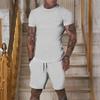 2026 Tuta sportiva estiva alla moda e casual da uomo, T-shirt traspirante e pantaloncini, set casual e alla moda in due pezzi
