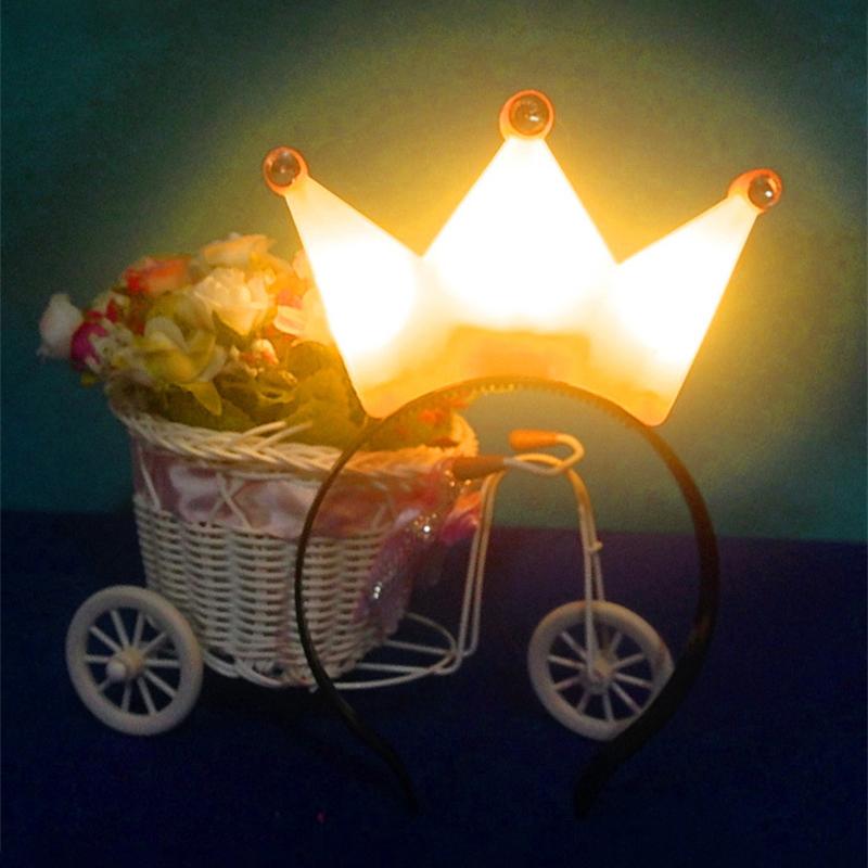 Bandă de coroană cu LED Coroane luminoase și diademe pentru femei Cosplay Zi de naștere Nuntă luminoasă Festivalul de Halloween