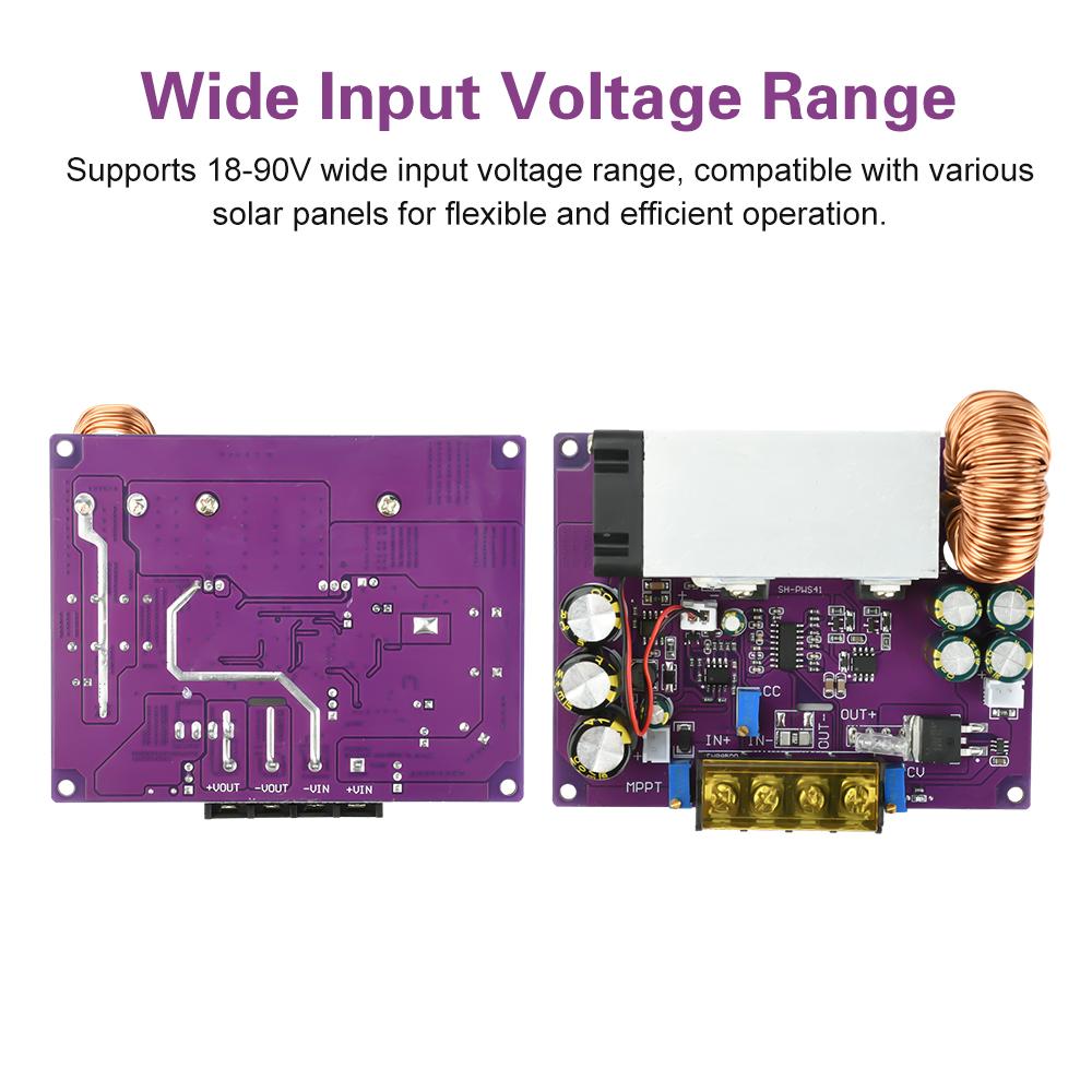 800W 25A MPPT Solar Charger Power Supply Module 36V-90V to 2-60V DC-DC Step Down Buck Converter Auto Charging Board Ideal Diode