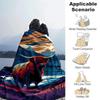 1pc Highland Cow Printing Lightweight Flannel Blanket, Comfortable and Warm Blanket, for Camping Sofa Bed and Couch Office, in All Seasons