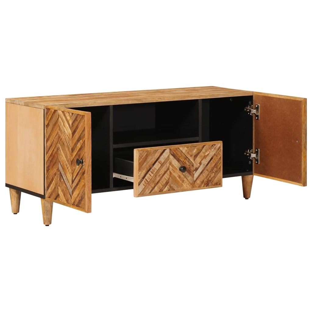 Storage Cabinet In Brown 105 X 33.5 X 46 Cm Solid Mango Wood
