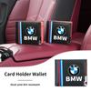 BAGD7 Car Sticker Men Wallet Carbon Fiber Coins ID Credit Card Holder License Passport Bag Gift For BMW 1 2 3 4 5 7 Series X1 X2 X3 X4