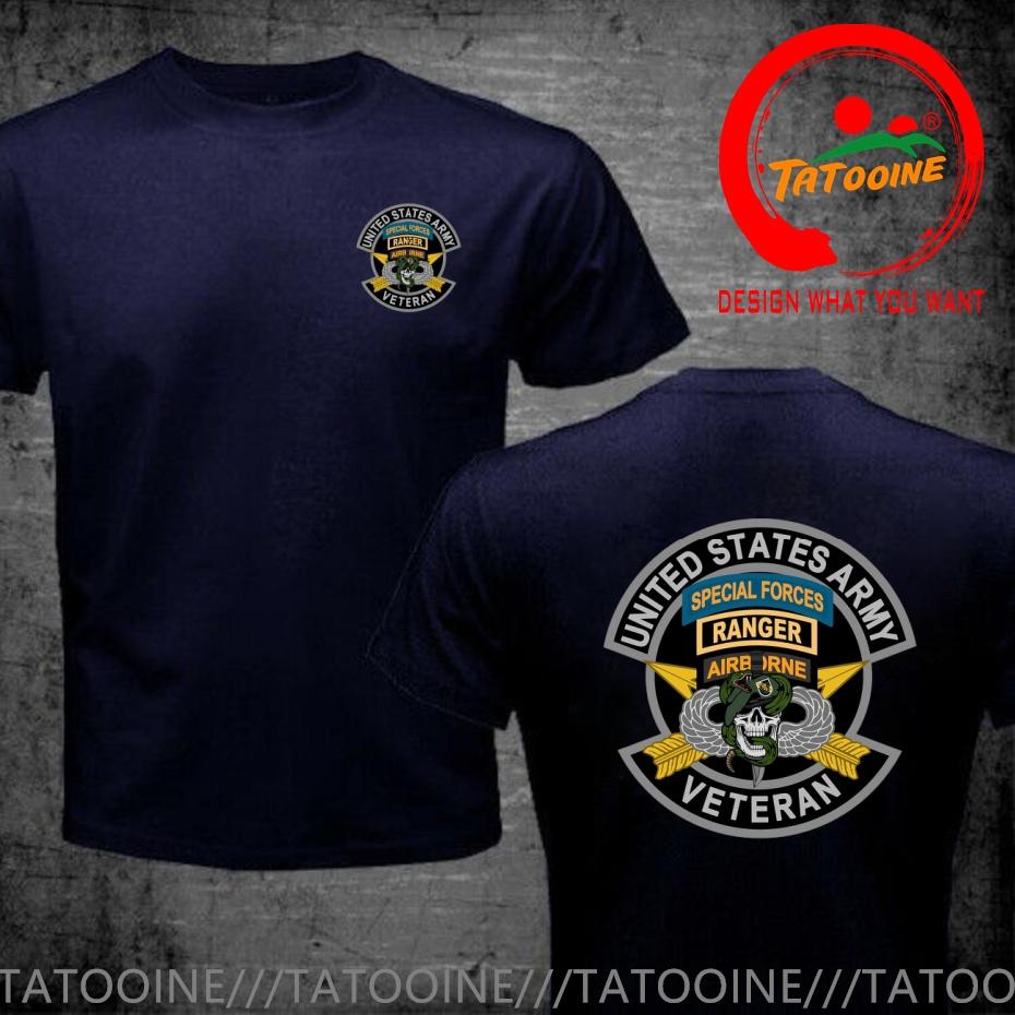 Funny Design US Army Airborne Veteran 5th SF Group  Shirt Unisex Fashion Trendy Casual Clothing Stylish Tops Tee Shirt Leisure