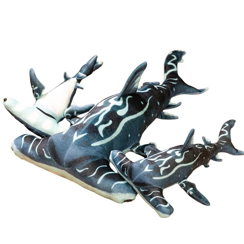 Cartoon Simulation Hammerhead Shark Fish Doll Plush Toy Aquarium Shark Doll Children'S Company Soothing Cloth