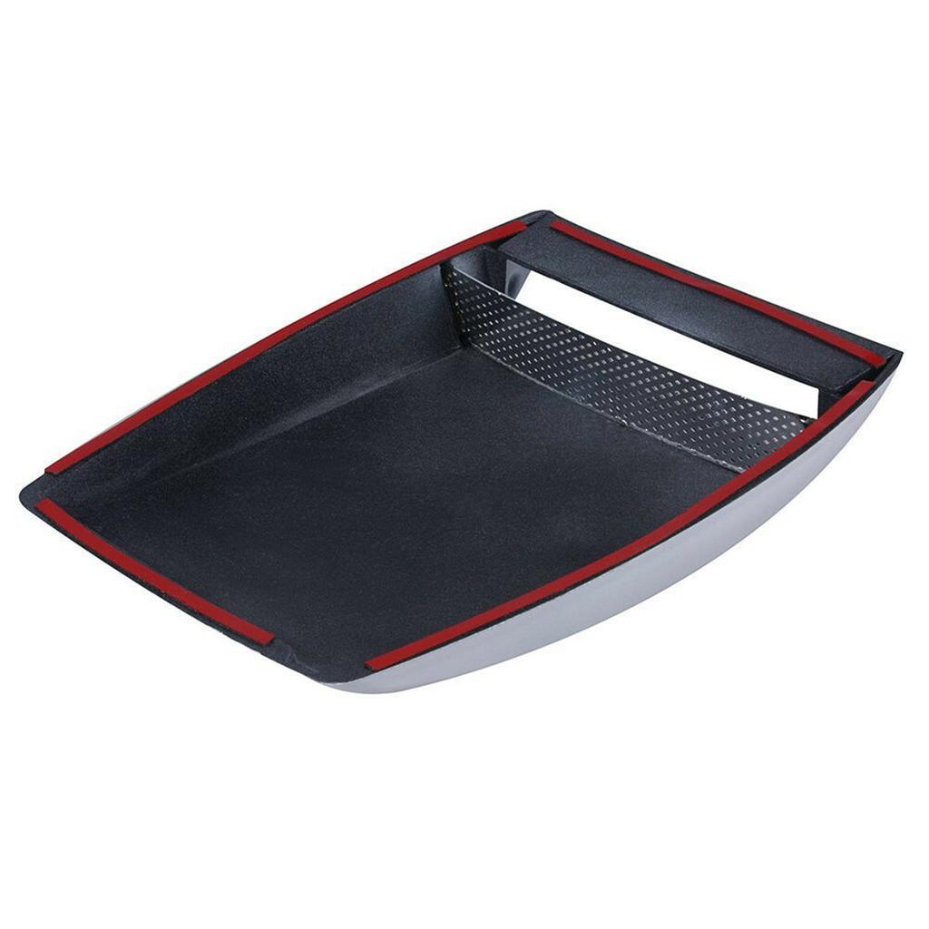 Car Front Bonnet Hood Decorative 3D Air Flow Intake Scoop Vent Cover Black