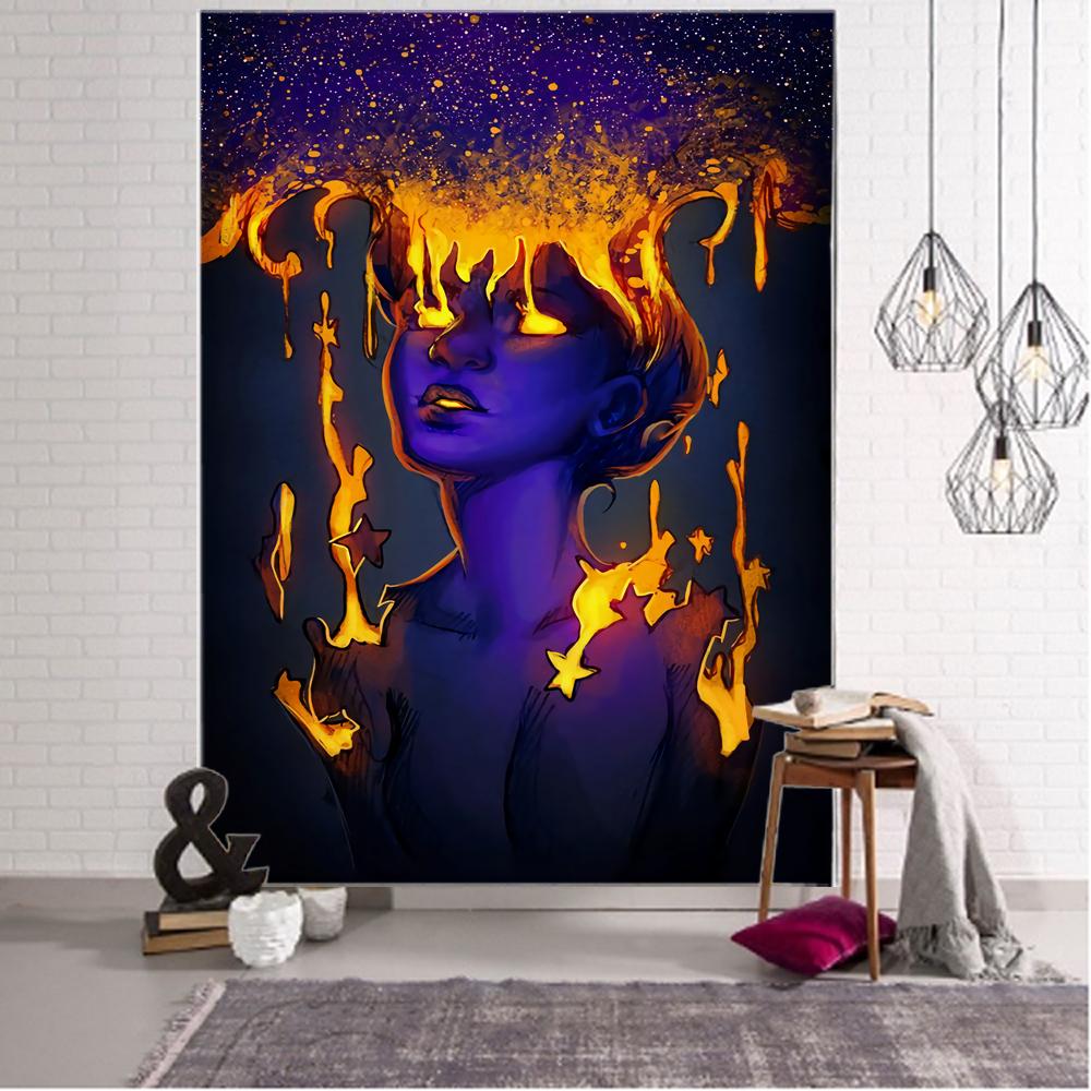 

Japanese anime girl background decoration tapestry kawaii boho hippie wall decoration tapestry cartoon home background decoratio 90x60cm світло-сірий колір