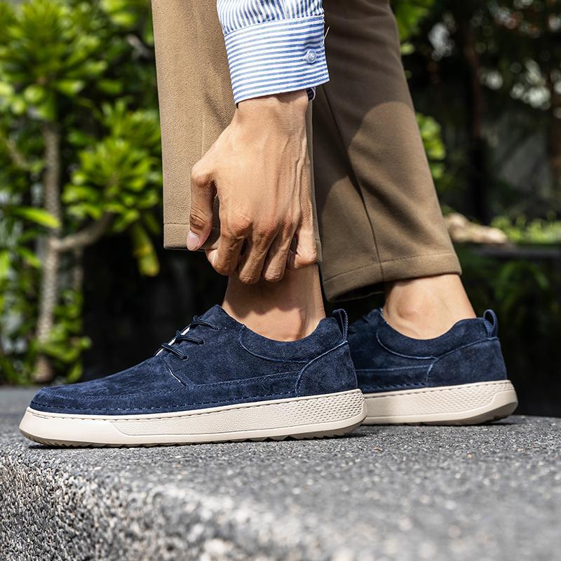 Zapatos para Hombre Zapatos Moda Gamuza Zapato Casual Estilo Británico Zapato para Caminar Hombre Zapatillas Cómodas Zapatos de Diseñador Hombre Zapatos Casuales