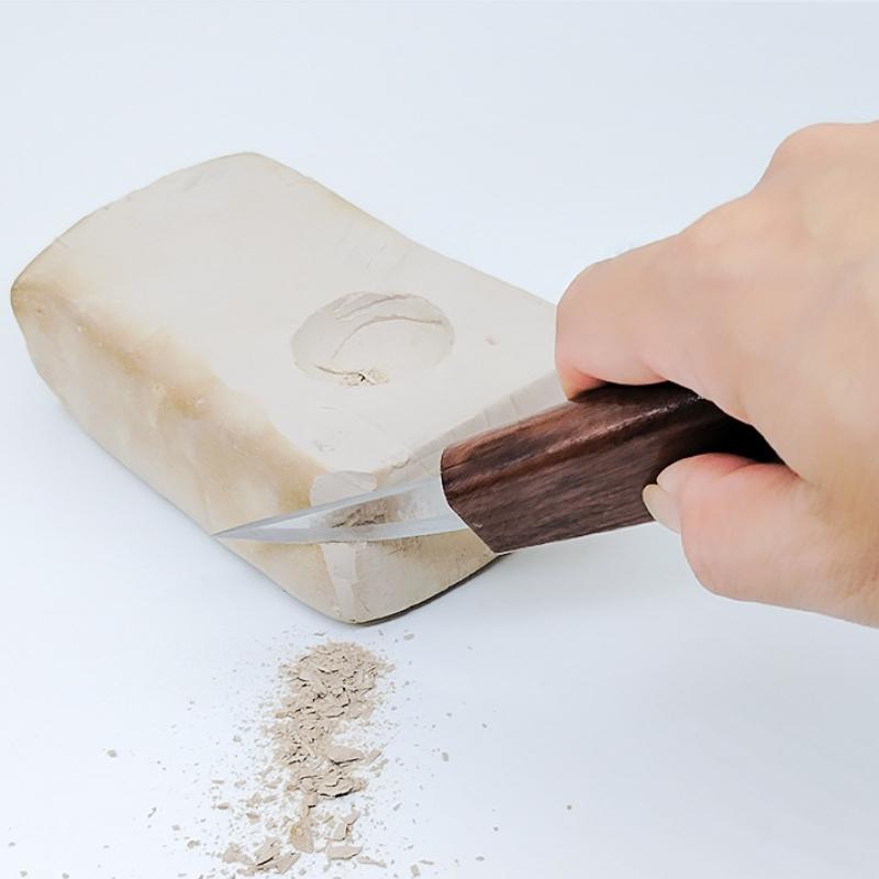 Ceramic Pottery Sculpture Carving Tools Polymer Clay Shaping Scraper Wooden Handle Pottery Clay Repair Sculpting Tools
