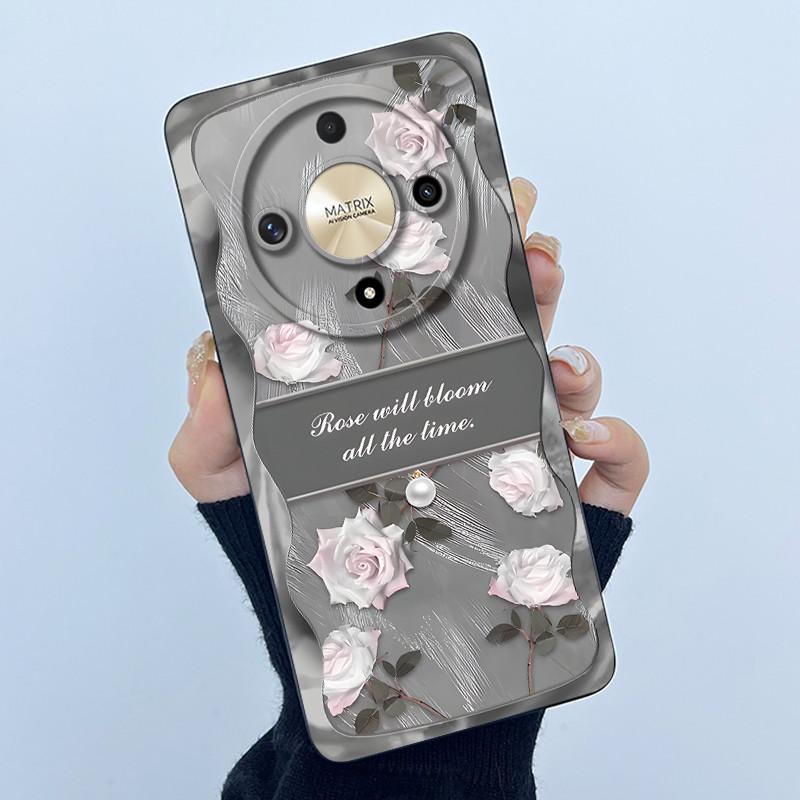 For Honor Magic5 Lite 5G Case Simplicity flower Silicone Soft Back Cases For Magic6 Lite 5G Cover Magic 5Lite 6Lite Bumper Shell