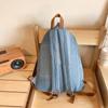 Denim Folding Backpack Patchwork Couple Backpack Student Backpack