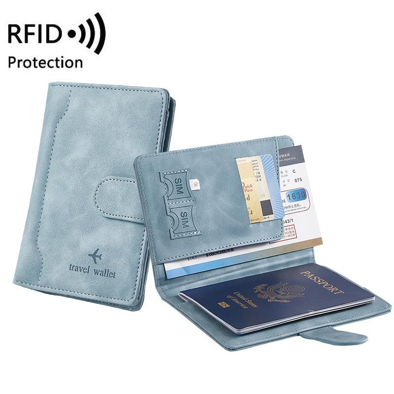 Husă pentru pașaport RFID Suport pentru pașaport Portofel multifuncțional pentru pașaport ID Suport card de credit Portofel de călătorie Accesorii de călătorie